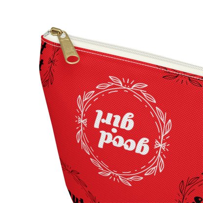 "Good Girl/Smut Slut" Zipper Pouch - RED